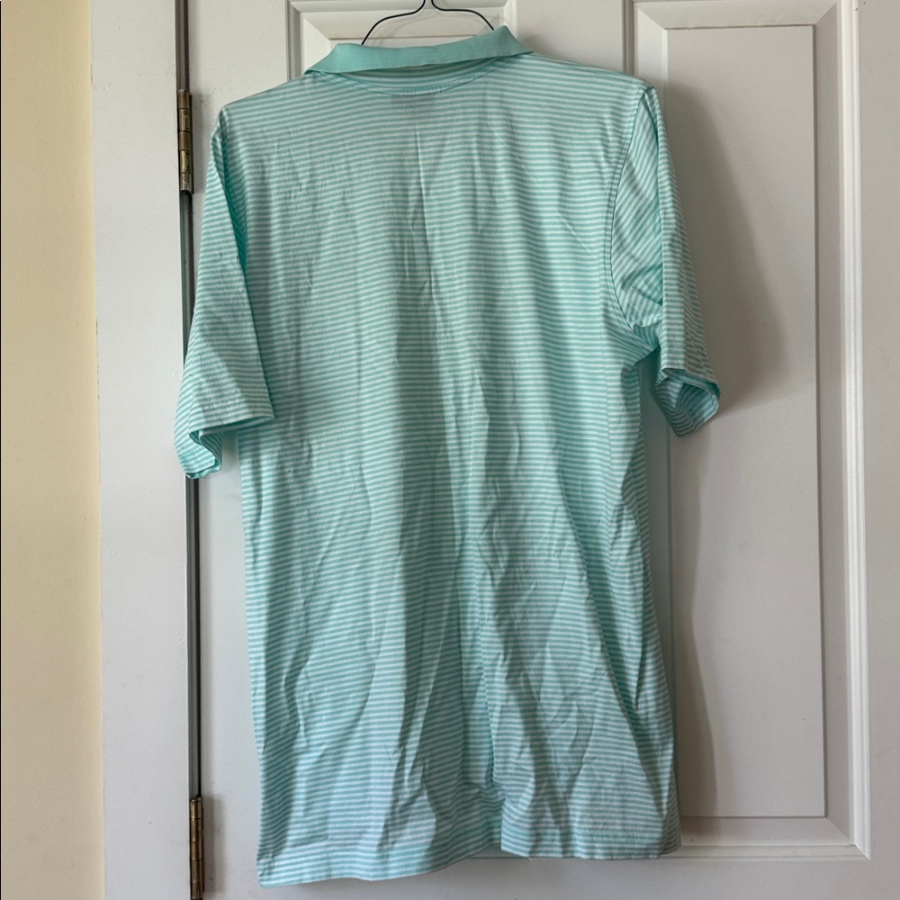 Fairway & Greene Light Blue/Green Striped Polo - Picture 6 of 6